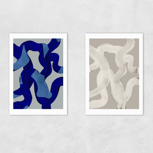 Abstract Brush Strokes Set