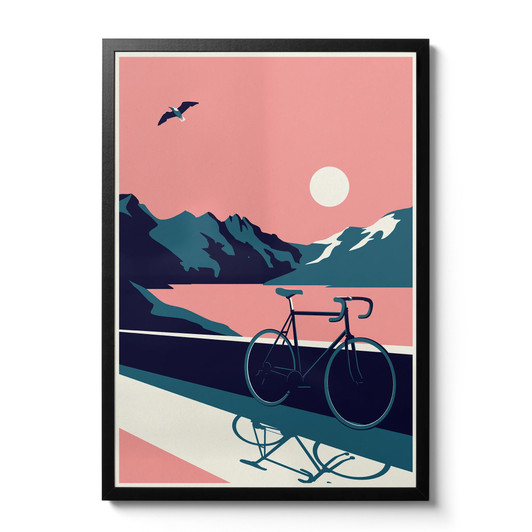 Summertime Travel - Bike Unframed Print