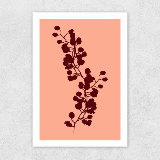 Floral Silhouette II Unframed Print