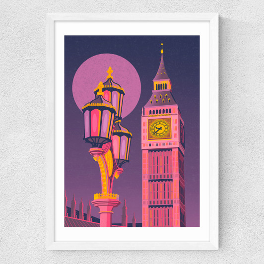 Big Ben Medium White Frame