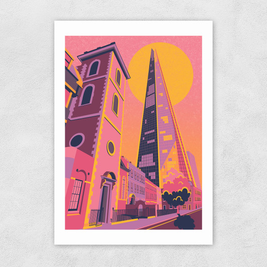 The Shard at Sunset Unframed Print