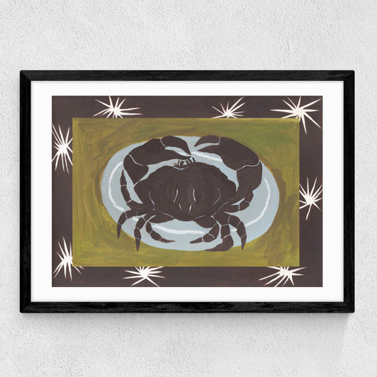 Crab Cancer Star Sign Medium Black Frame