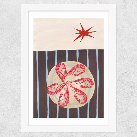 Spicy Gambas Wide White Frame