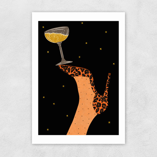 Champagne and Dancing Unframed Print