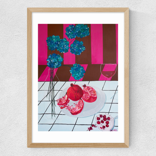 Forbidden Fruit I Medium Oak Frame