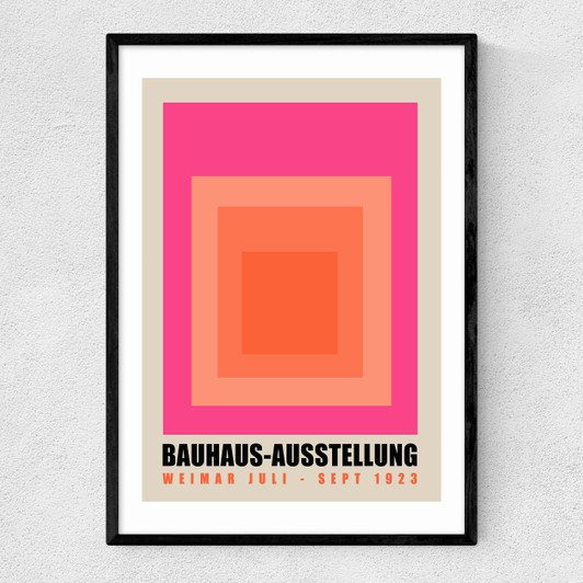 Bauhaus Squares Narrow Black Frame