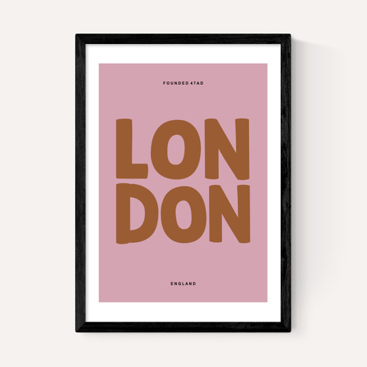 London Typography Pink