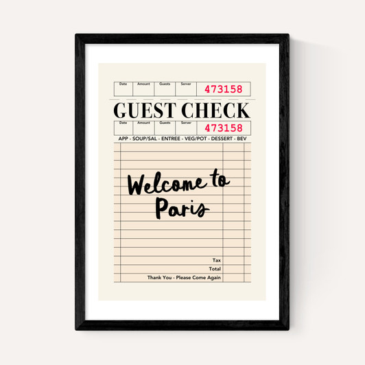 Paris Guest Check