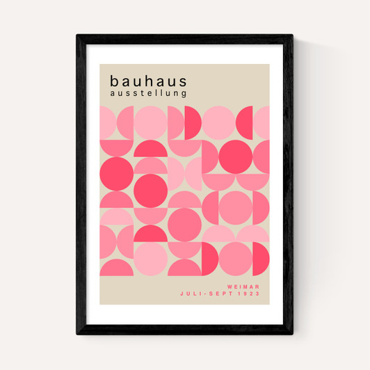 Bauhaus Pink Semi Circles