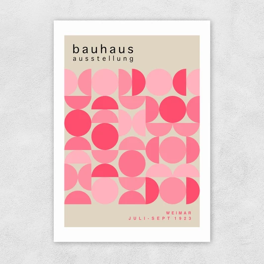 Bauhaus Pink Semi Circles