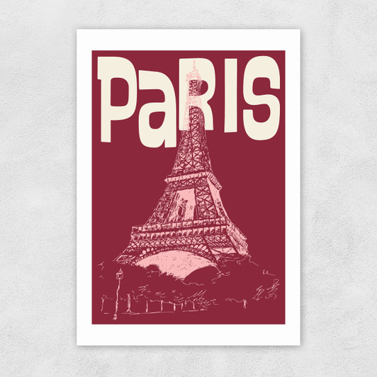 Paris City Unframed Print