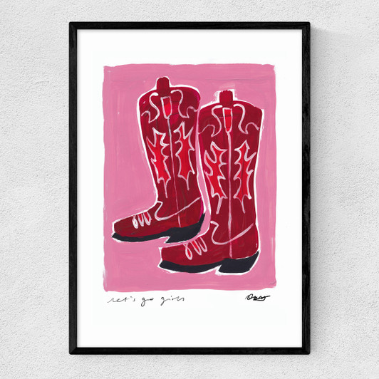 Cowboy Boots Narrow Black Frame