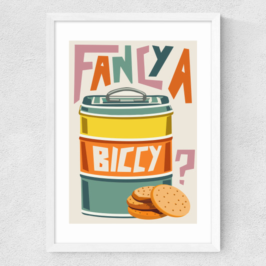 Fancy A Biccy Kitchen Medium White Frame