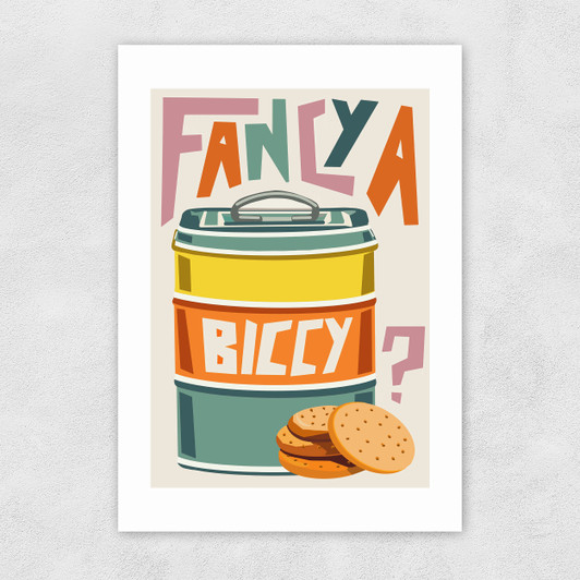 Fancy A Biccy Kitchen Unframed Print