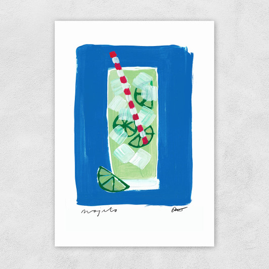 Mojito Blue Unframed Print