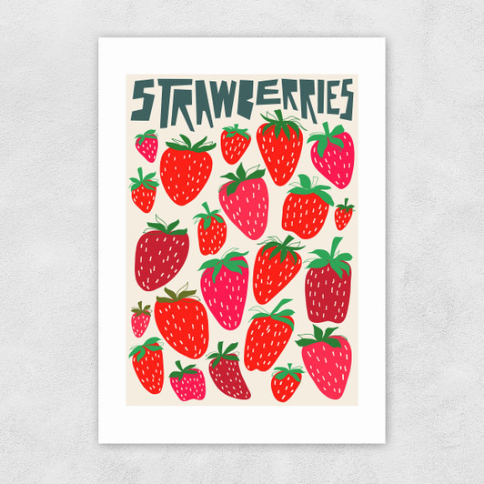 Strawberries Unframed Print