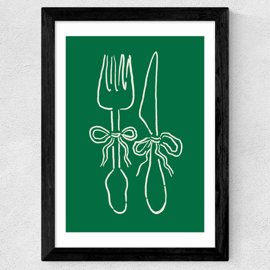 Dinner Time Wide Black Frame