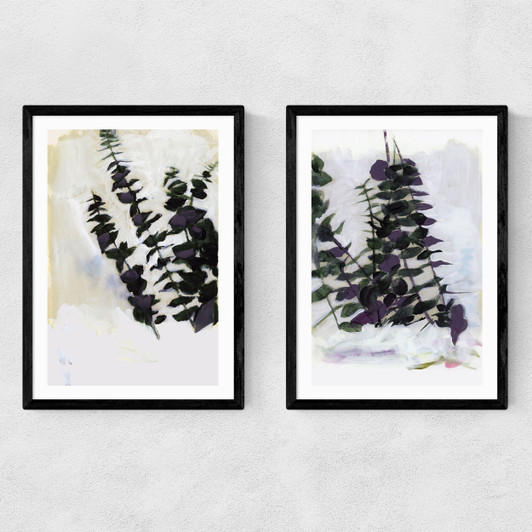 Eucalyptus Painting Set Narrow Black Frame