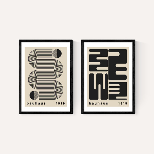 Black Bauhaus Set