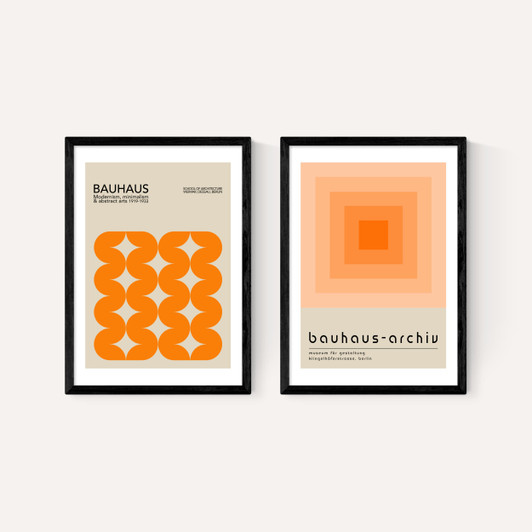 Orange Bauhaus Set