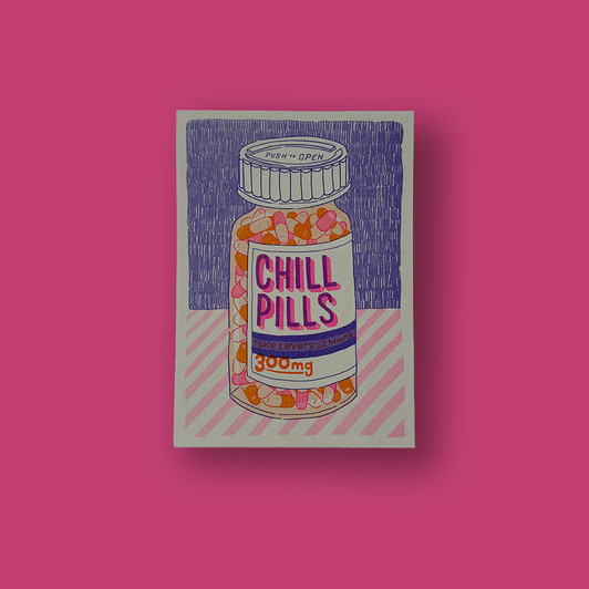 Chill Pills by Jacqueline Colley - Art Print - East End Prints Unframed Print
