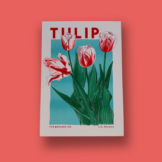 Tulip Riso by Eve Print Studio - Art Print - East End Prints Unframed Print