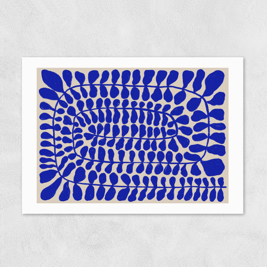One Hundred Leaved Landscape Blue
