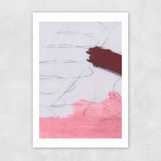 Pink Brush Set 1 Unframed Print