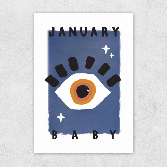 January Baby Unframed Print
