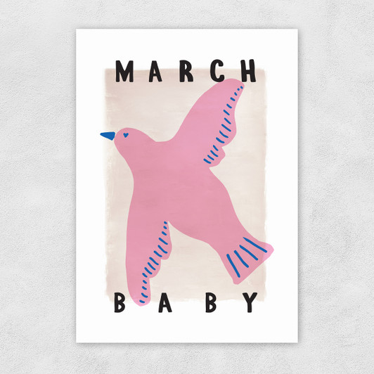 March Baby Unframed Print
