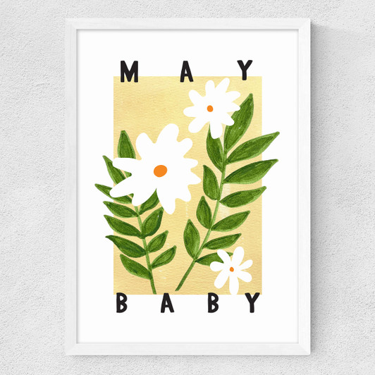 May Baby Medium White Frame