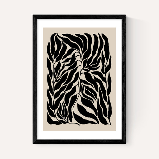 Black Botanical Poster