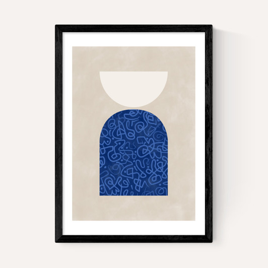 Blue Geometric Shapes II