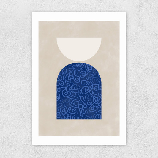 Blue Geometric Shapes II