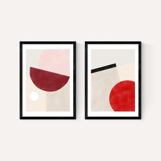 Pink & Red Graphic Set