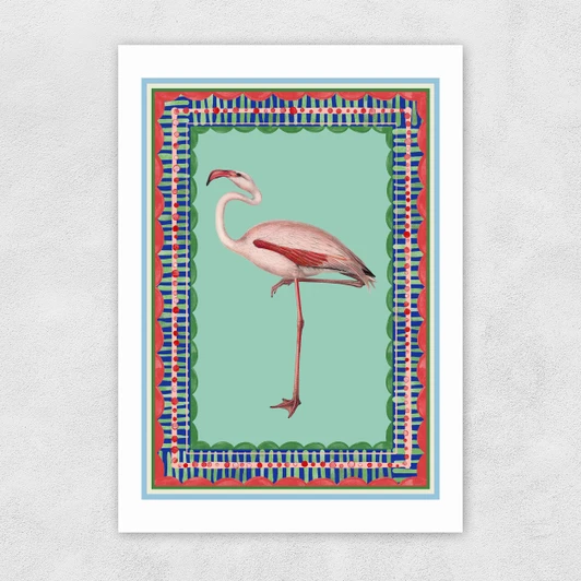 Birdframe Flamingo Unframed Print