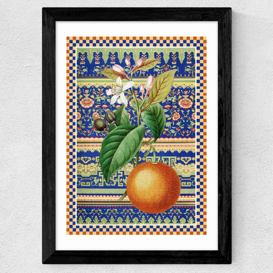 Flora & Pattern IV Wide Black Frame