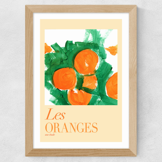 Les Oranges Une Étude I Wide Oak Frame