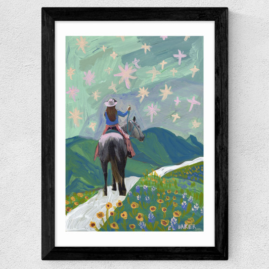 Cowgirl’s Path Wide Black Frame