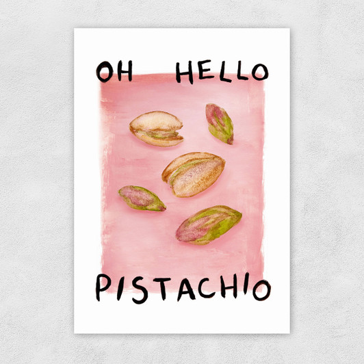 Oh Hello Pistachio Unframed Print