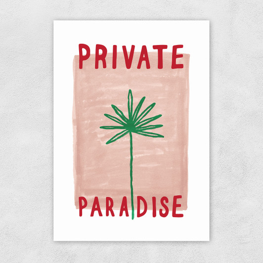 Private Paradise Palm Unframed Print