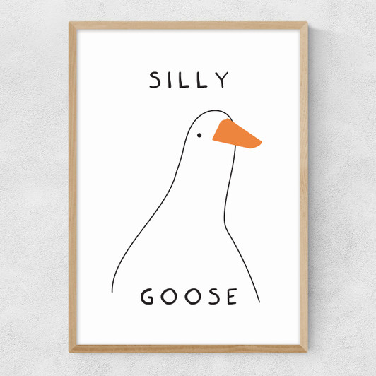 Silly Goose Narrow Oak Frame