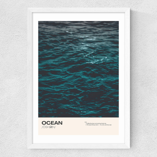 Ocean Medium White Frame