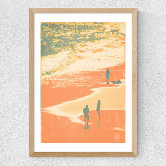 Palms II Medium Oak Frame