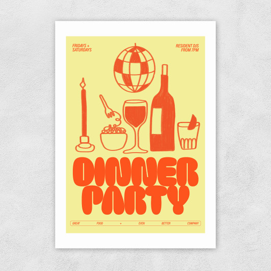Dinner Party Unframed Print