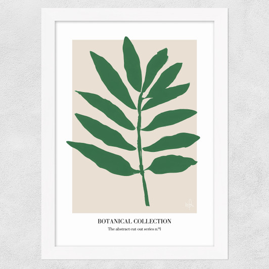 Botanical Collection I (Green) Wide White Frame