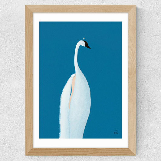 Swan Maybe Wide Oak Frame