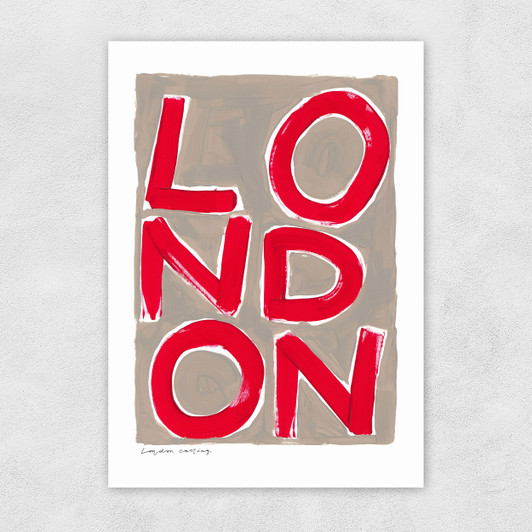 Red London Unframed Print