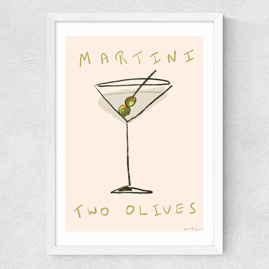 Martini Time Medium White Frame