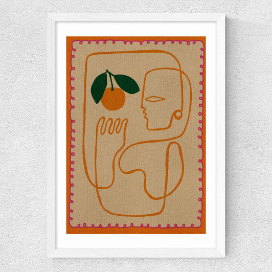 Fruit Fiesta I Medium White Frame